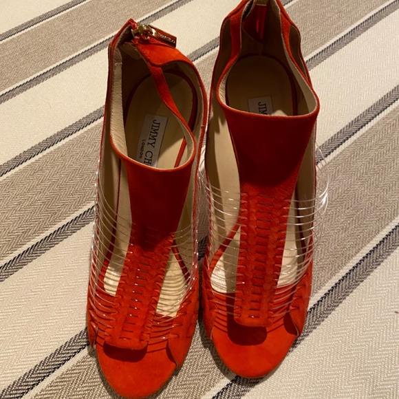 Jimmy Choo Orange sandals sz 39.5 - Picture 5 of 5
